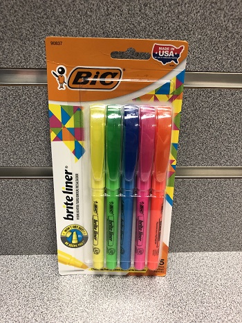 Bic Briteliner Highlighters 5 Pack