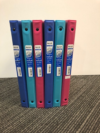 1/2" Value View Binder Asst