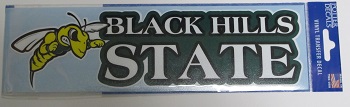 Decal Black Hills State W/Bee