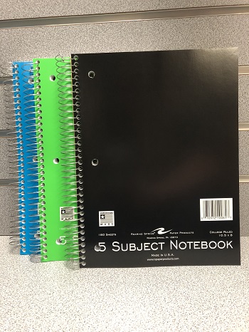 5 Sub Economy Notebook R.Springs