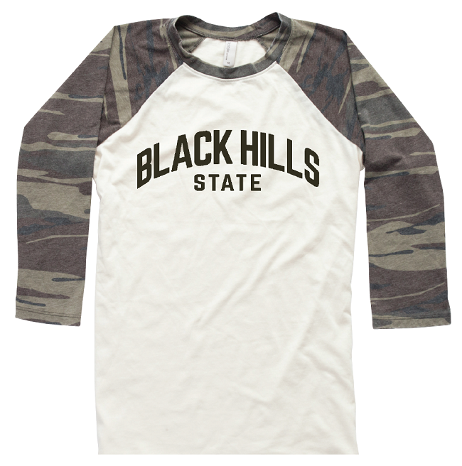 camo baseball tee women's