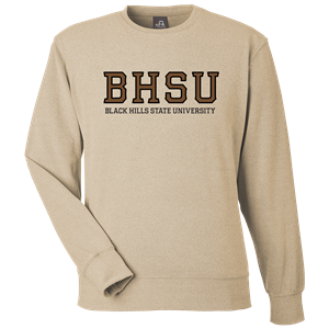 BHSU Faux Leather Applique Crew